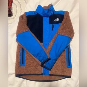 The North Face Kids' Blue and Brown Puffer Jacket